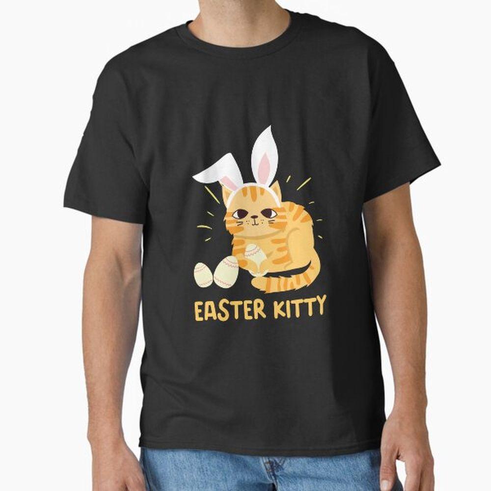 Easter Kitty Happy Easter Cat With Easter Eggs Tshirt Easter Kitty Happy Easter Cat With Easter Eggs Tshirt